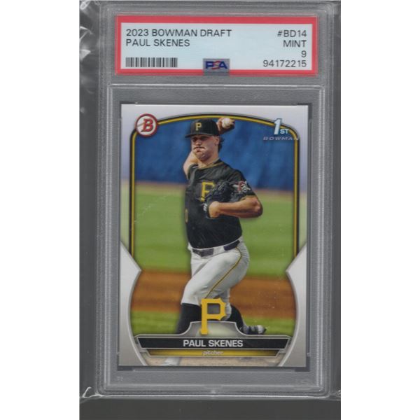 Paul Skenes 1st Bowman 2023 Bowman Draft #BD14 PSA 9