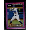 Image 1 : Francisco Lindor Pink Refractor 2024 Topps Chrome #137