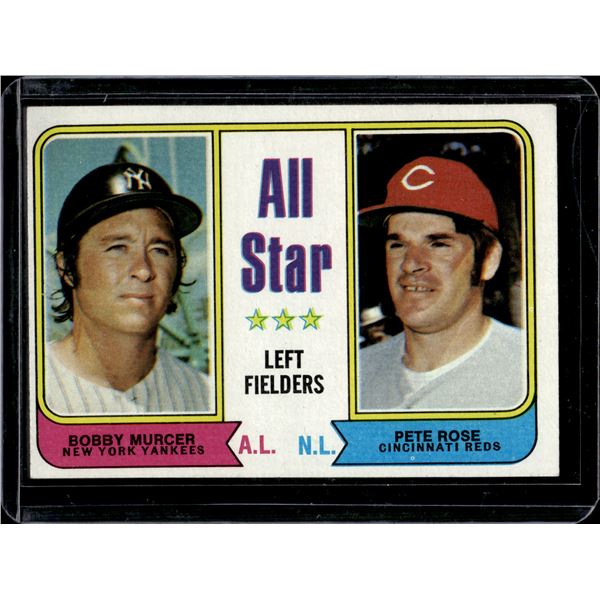 All Star Left Fielders Pete Rose & Bobby Murcer 1974 Topps #336