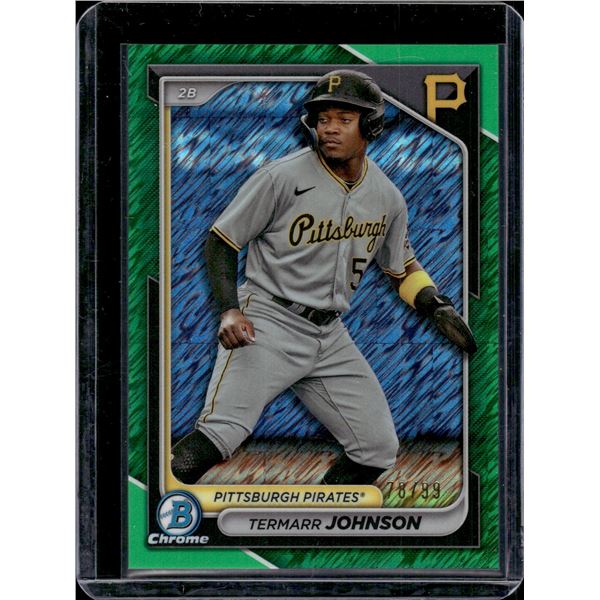 Termarr Johnson Green Shimmer /99 2024 Bowman Chrome #BCP-24