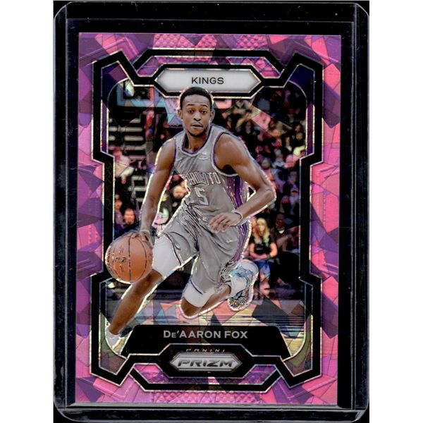 De'Aaron Fox Pink Cracked Ice 2023-24 Panini Prizm #6