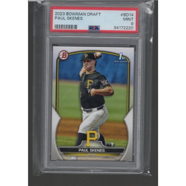 Paul Skenes 1st Bowman 2023 Bowman Draft #BD-14 PSA 9