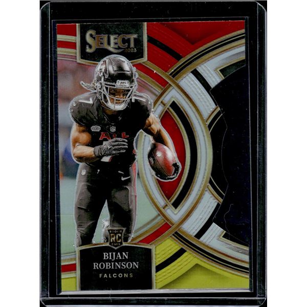 Bijan Robinson Red/Yellow Prizm Die Cut RC 2023 Select #180