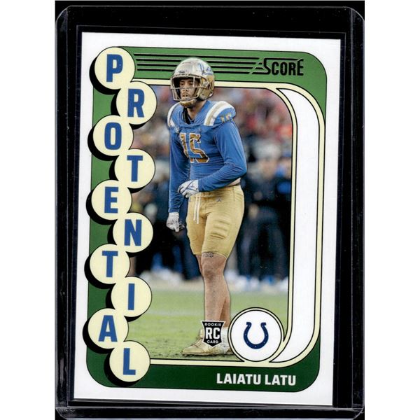 Laiatu Latu Protential RC 2024 Panini Score #22