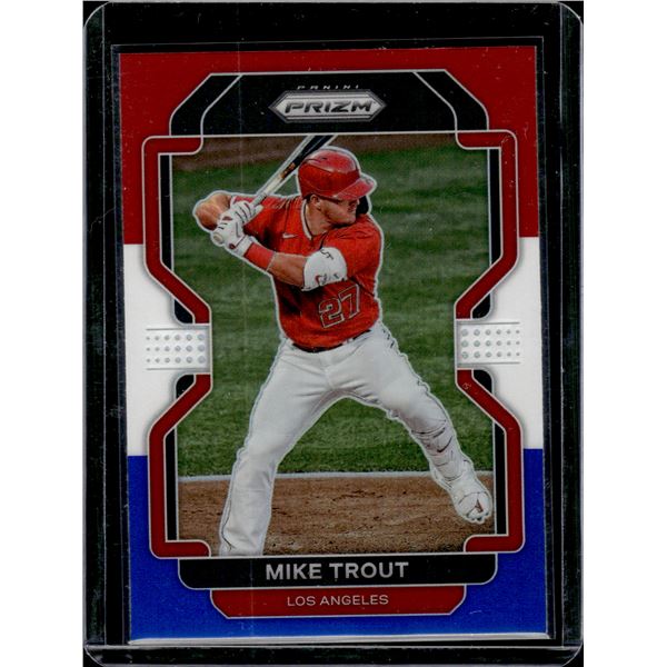 Mike Trout Red, White, & Blue Parallel Prizm Panini