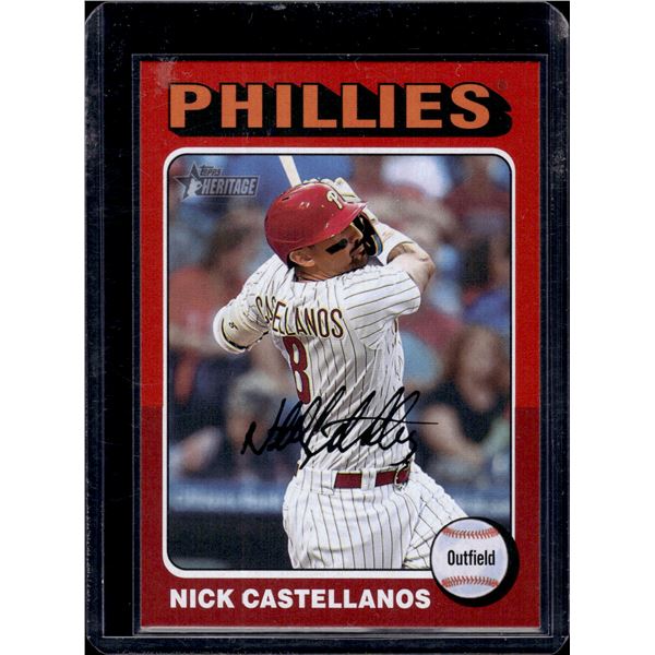 Nick Castellanos Red Border Parallel 2024 Topps Heritage