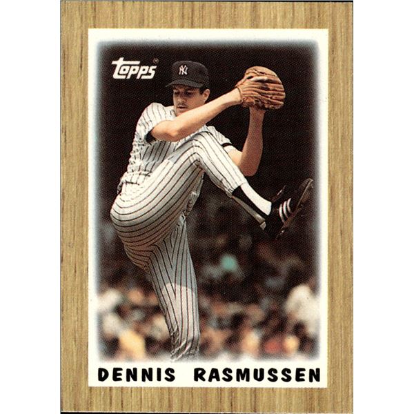 Dennis Rasmussen 1987 Topps Mini League Leaders
