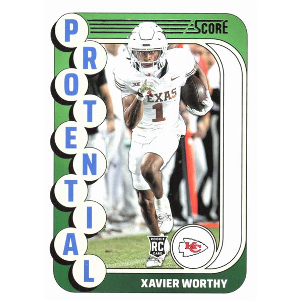 Xavier Worthy 2024 Score Rookie Card Protential Insert