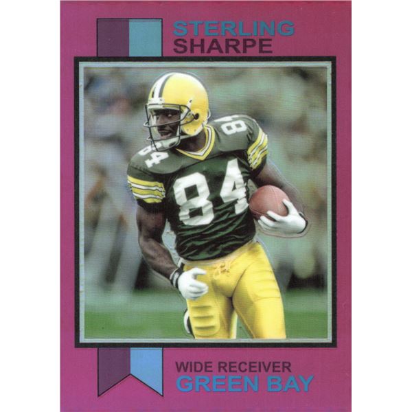 Sterling Sharpe Pink Refractor 1973 Thorwback Retro Topps Composite #1973-11