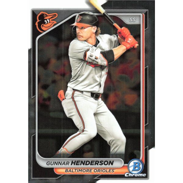 Gunnar Henderson Bowman Chrome,  Baltimore Orioles.