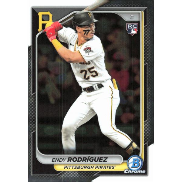 Endy Rodriguez rookie card Bowman Chrome, Pittsburgh Pirates.
