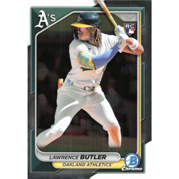 Lawrence Butler rookie card Bowman Chrome, Oakland Athletics.