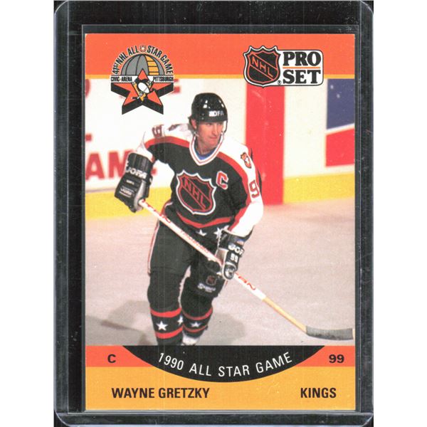 Wayne Gretzky. 1990 All Star Game Card. Pro set. Stanley Cup.