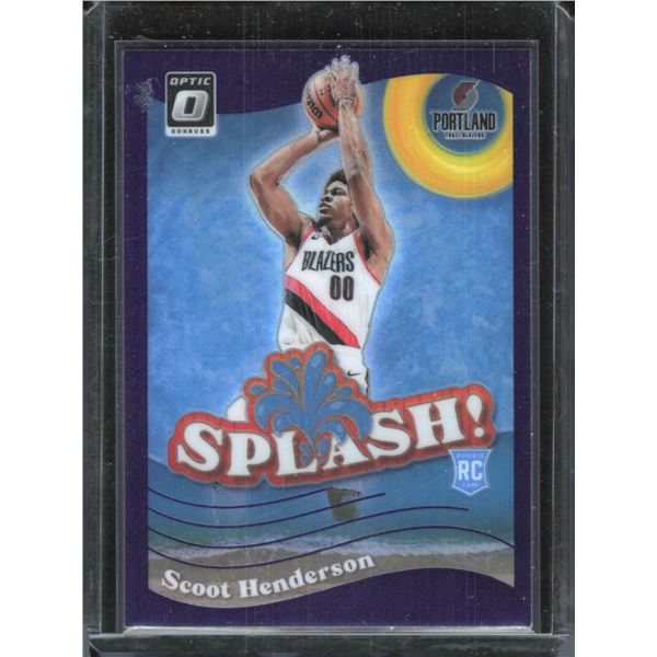 Scoot Henderson Holo Prizm Donruss Optic rookie card.