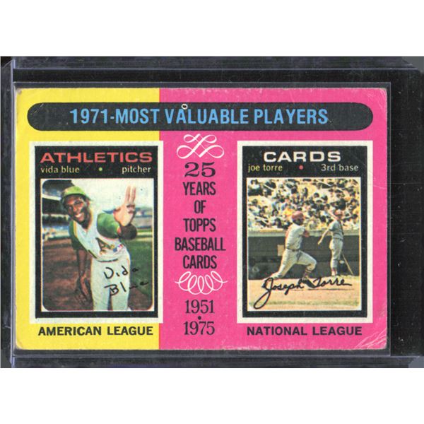 1971 MVPs Vida Blue & Joe Torre 1975 Topps #209