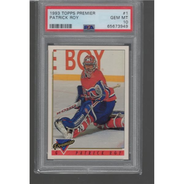 Patrick Roy 1993 Topps Premier #1 PSA 10