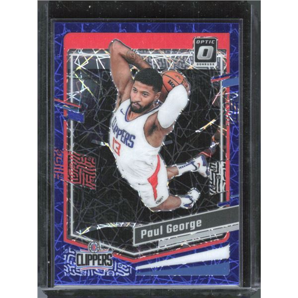 Paul George Blue Velocity Prizm 2023-24 Optic #157