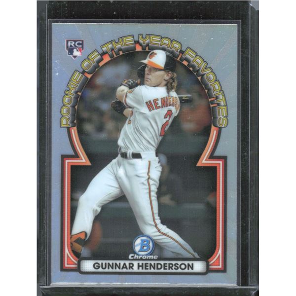 Gunnar Henderson 2023 Bowman Chrome Rookie of the Year Favorites #ROYF-15