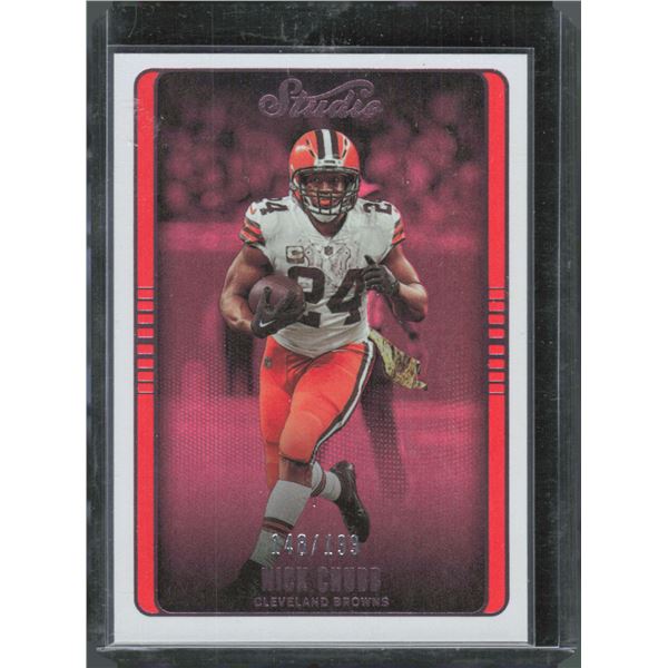 Nick Chubb Pink /199 2022 Chronicles Studio #STU-6