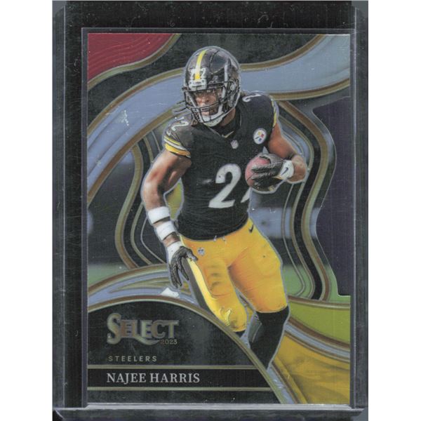 Najee Harris Red/Yellow Prizm Club Level Die Cut 2023 Select #231