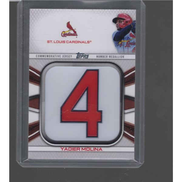 Yadier Molina Jersey Number Medallion 2022 Topps #JNM-YM
