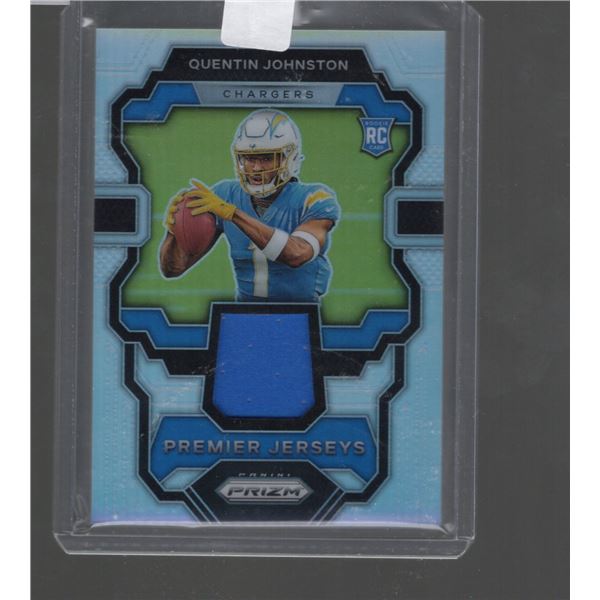 Quentin Johnston Silver Prizm Premier Jerseys RC 2023 Prizm #PJ-QJ