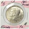 Image 1 : 3)  USA 1965 KENNEDY 1/2 DOLLAR COIN, 40% SILVER.