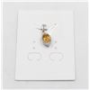 Image 1 : #51-UNHEATED CITRINE  & CZ GEMSTONE PENDANT