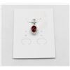 Image 1 : #95-UNHEATED  RED GARNET  & CZ GEMSTONE PENDANT