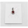 Image 1 : #114-UNHEATED  RED GARNET  & CZ GEMSTONE PENDANT