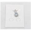 Image 1 : #135-SKY BLUE TOPAZ & CZ PENDANT