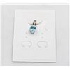 Image 1 : #134-SKY BLUE TOPAZ & CZ PENDANT