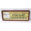 Image 1 : WOOD SIGN - NEW 17"X7"