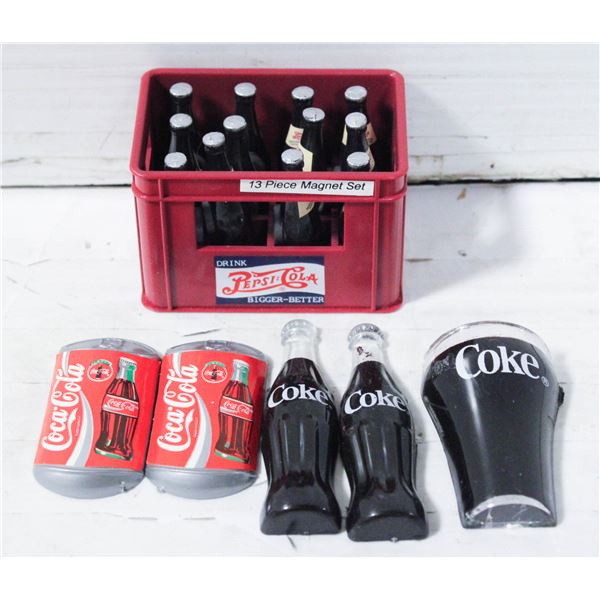 18 PCS PEPSI/COKE MAGNETS