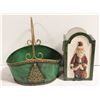Image 1 : DECORATIVE METAL/WOOD XMAS DISPLAY BASKETS