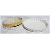Image 1 : 3 FLAN DISHES 10" & 13"  - ESTATE