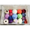 Image 1 : BIG NEETING LOT W. YARN AND WOOL BALLS.