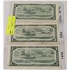 Image 2 : 3X $1 1954 BANKNOTES