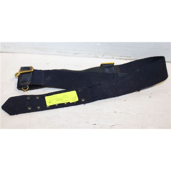 BLACK CANVAS AND LEATHER SWORD BELT