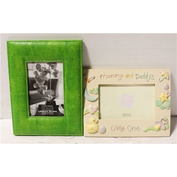 NEW GREEN URBAN BARN & LITTLE CHILD PHOTO FRAMES