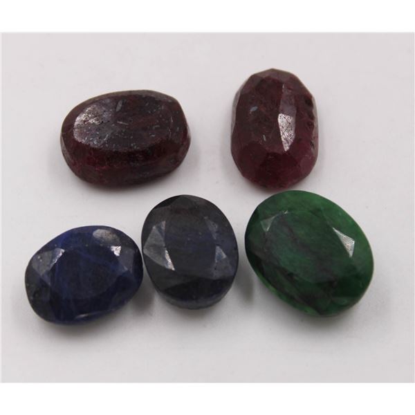 #109-BLUE SAPPHIRE & RUBY, EMERALD 101.95 CT