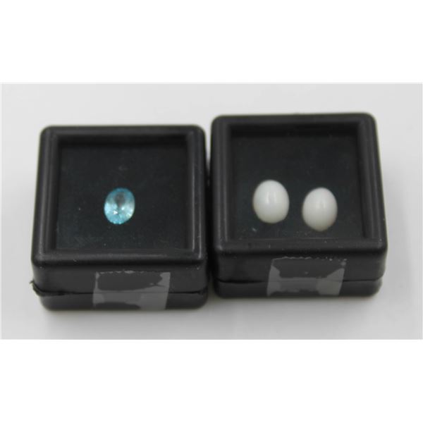 #34- UNTREATED ETHIOPIA OPAL1.55CT& BLUE ZIRCON 1.
