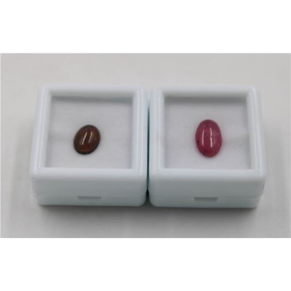 #163-HEATED RUBY 3.00CT & UNTREATED OPAL 0.92CT