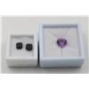 Image 1 : #169-HEATED  SAPPHIRE 3.65 CT  & AMETHYST 2.93CT