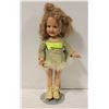 Image 1 : PORCELIN DOLL BLONDE HAIR - GREEN LACE DRESS,