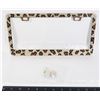 Image 1 : NEW RHINESTONE LEOPARD PRINT DESIGN LICENSE PLATE