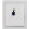 Image 1 : #71-HEATED BLUE SAPPHIRE PENDANT
