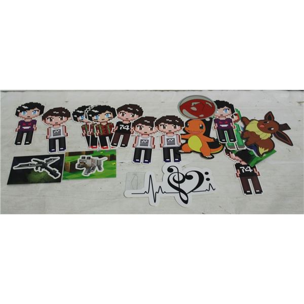 18 MINECRAFT/POKEMON STICKERS