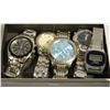 Image 1 : 5 MENS ASSORTED WATCHES. ESTATE