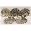 Image 1 : 4 ROUND NEW PEWTER CLOCKS